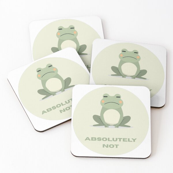 Item preview, Deadpan Frog Sticker – Absolutely Not Funny Minimal Animals Scene designed and sold by CreatedbyKandJ.