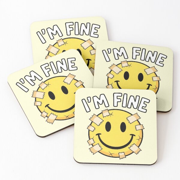 Item preview, I'm Fine Bandaged Smiley designed and sold by nuel-art.
