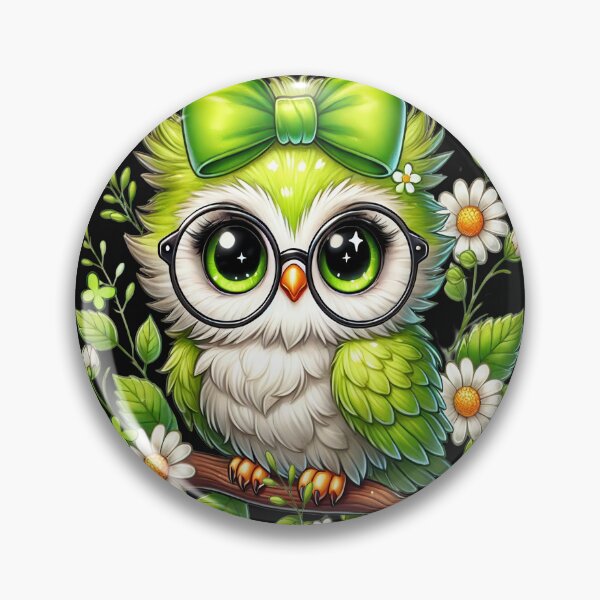 Item preview, Fantasy owl with pretty green feathers designed and sold by LoneAngel.