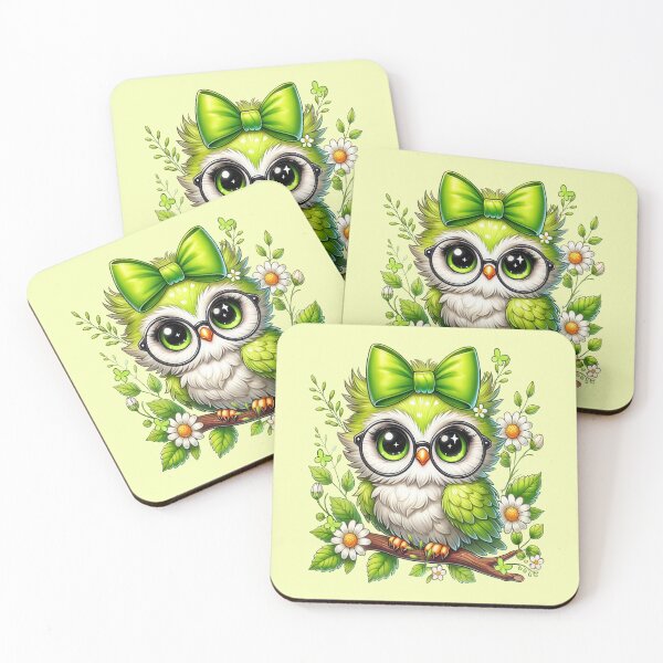 Item preview, Fantasy owl with pretty green feathers designed and sold by LoneAngel.