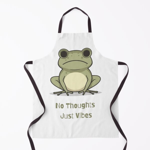 Item preview, No Thoughts Just Vibes Frog Sticker – Cute Minimal Illustration designed and sold by CreatedbyKandJ.