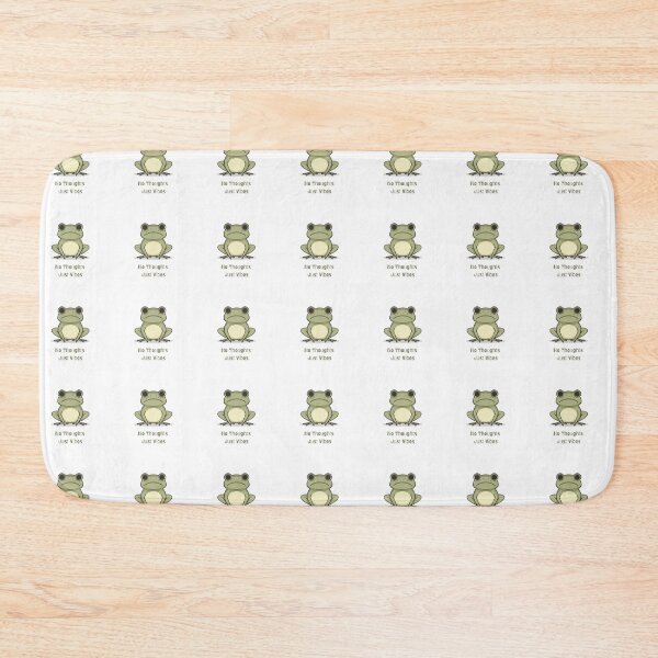 Item preview,  No Thoughts Just Vibes Frog Sticker – Cute Minimal Illustration designed and sold by CreatedbyKandJ.