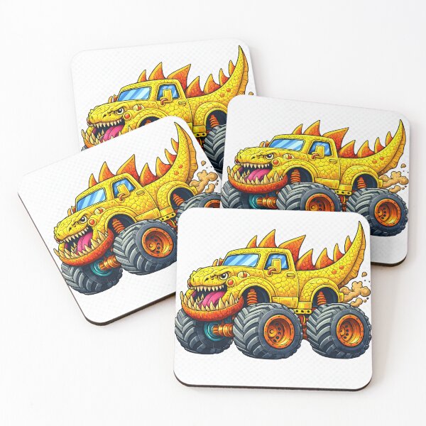 Item preview, Fierce & Fun Yellow Dino Truck designed and sold by fantasycutepaws.