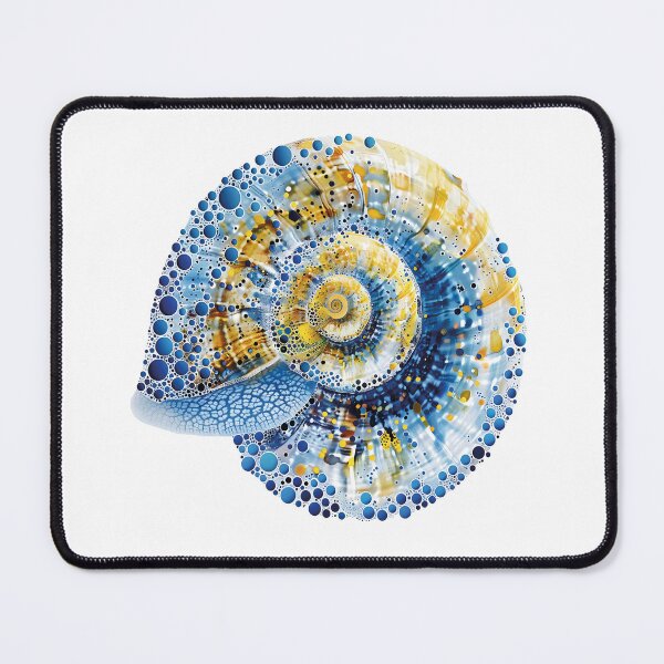 Item preview, Abstract Blue Bubble Nautilus Shell designed and sold by v1per4ever.