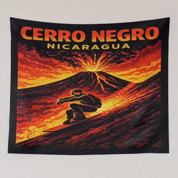 Item preview, Cerro Negro Volcano Lava Boarding | Nicaragua Adventure Streetwear Art designed and sold by Globalcitytees.
