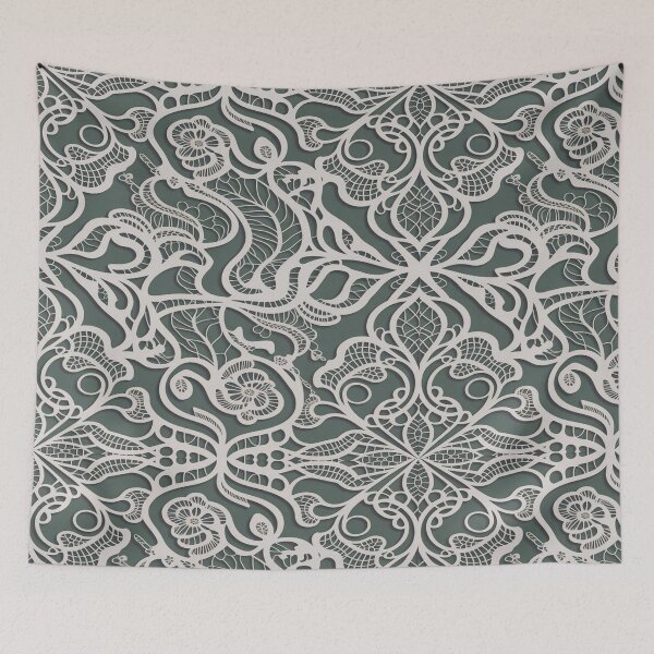 Item preview, Elegant Floral Papercut Pattern – Organic Botanical Abstract Design designed and sold by myforestfog.
