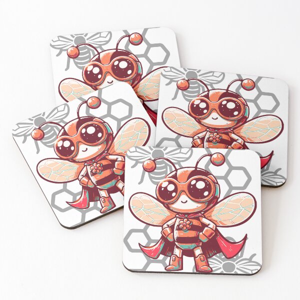 Item preview, Superhero Bee – Cute Brave Bee with Cape and Goggles designed and sold by onlin3boutiqu3.