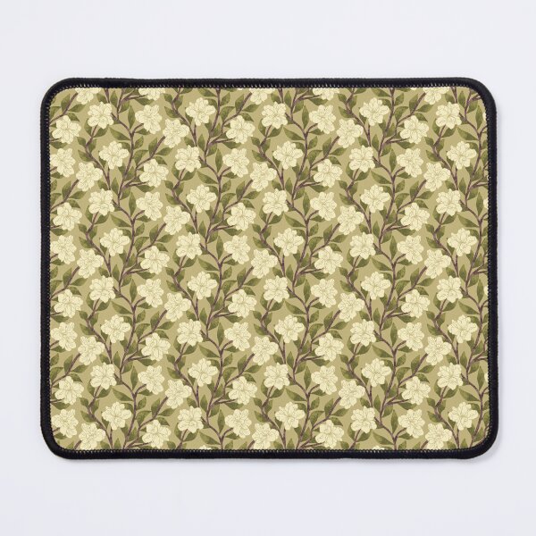 Item preview, Textured Botanicals and Line Cream Neutral Flowers Trailing Floral in Lime Green designed and sold by JasmineGDesigns.