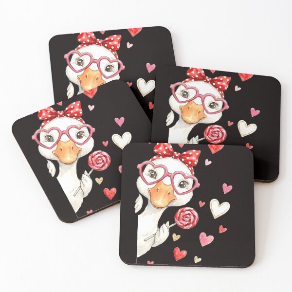 Item preview, Retro Valentine Goose, Funny Valentine Goose, Pink Coquette Valentine Design, Cute Goose designed and sold by DesignDenDo ⭐⭐⭐⭐⭐.