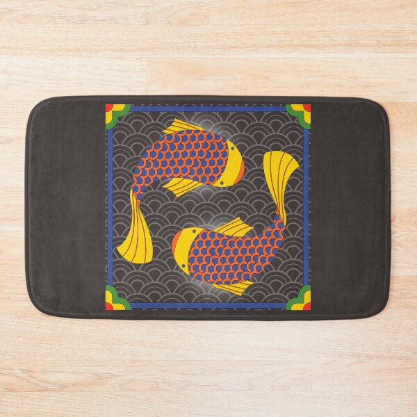 Item preview, Ingeo (잉어,Koi) -Yin-Yang harmony – Traditional Korean fish art designed and sold by mycreastyle.