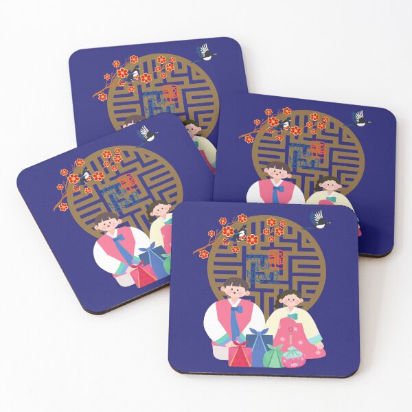 Item preview, Korean New Year – Seollal Design with Hanbok & Lucky Symbols designed and sold by mycreastyle.