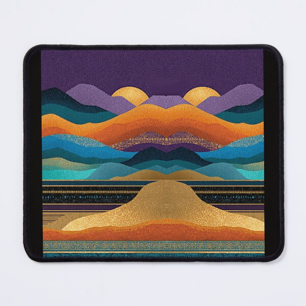 Item preview, Mystic Horizon: Layered Mountainscape in Vivid Hues designed and sold by Helios Be. Lavsh.