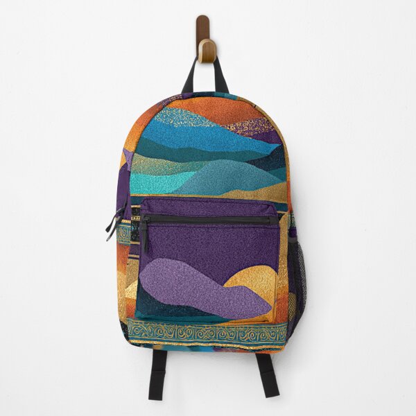 Item preview, Mystic Horizon: Layered Mountainscape in Vivid Hues designed and sold by Helios Be. Lavsh.