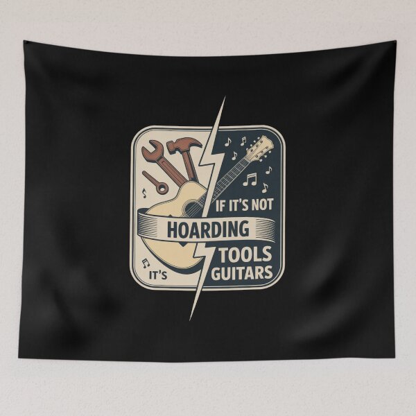 Item preview, It’s Not Hoarding If It’s Tools & Guitars – Handyman Guitarist Humor designed and sold by Marpin91.