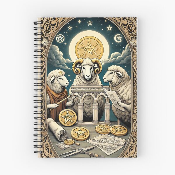 Item preview, Sheepism Tarot – Three of Pentacles designed and sold by Thpoar.