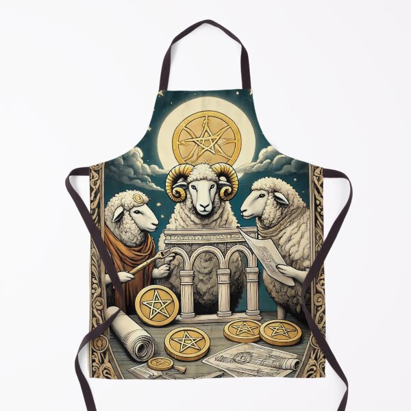 Item preview, Sheepism Tarot – Three of Pentacles designed and sold by Thpoar.