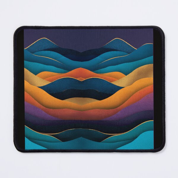 Item preview, Mystic Horizon: Layered Mountainscape in Vivid Hues#2 designed and sold by Helios Be. Lavsh.