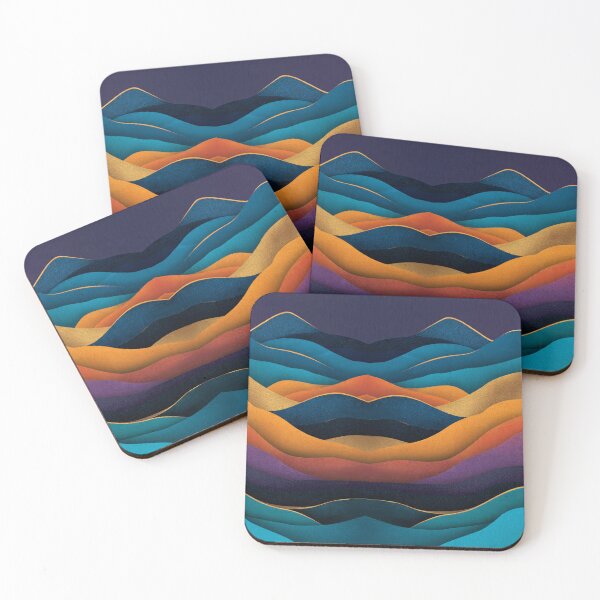 Item preview, Mystic Horizon: Layered Mountainscape in Vivid Hues#2 designed and sold by Helios Be. Lavsh.