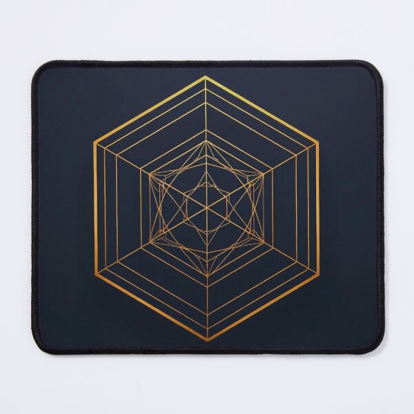 Item preview, Intent Stabilization Sacred Geometry | Architectural Hexagonal Gold Structure designed and sold by ArtivaNest.