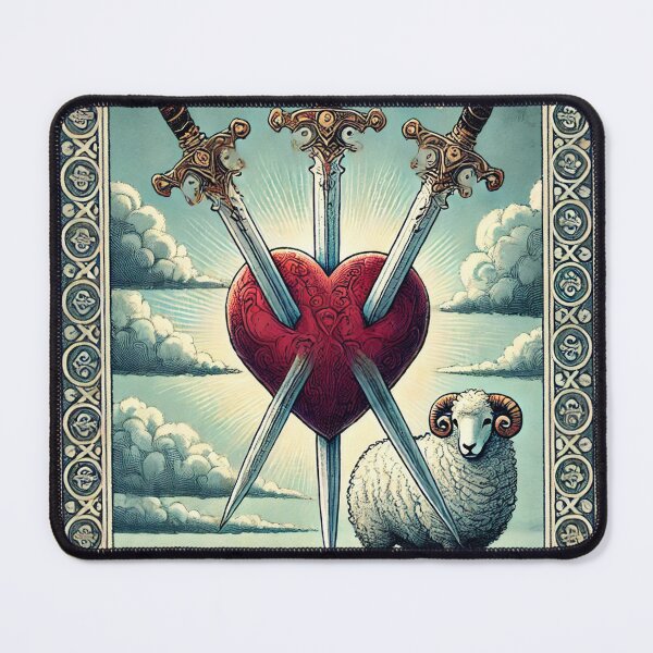 Item preview, Sheepism Tarot – Three of Swords designed and sold by Thpoar.