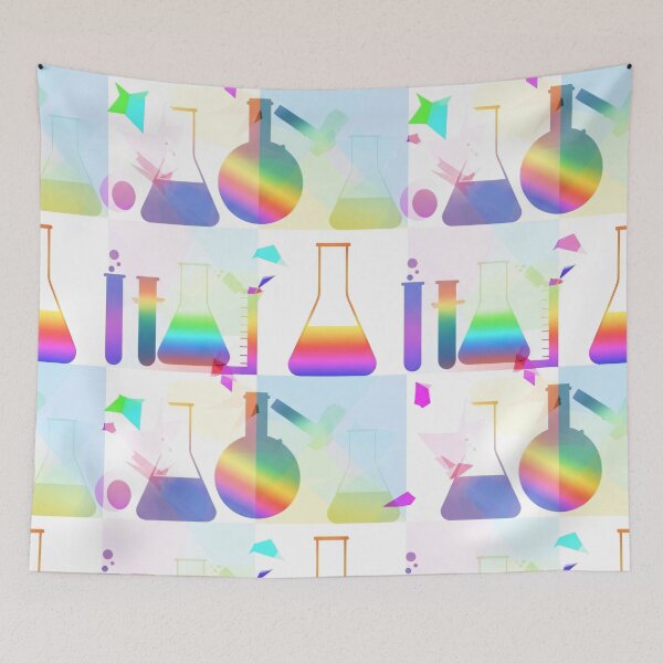 Item preview, Rainbow Chemistry Lab Tiles designed and sold by Kaleidoscope Print.