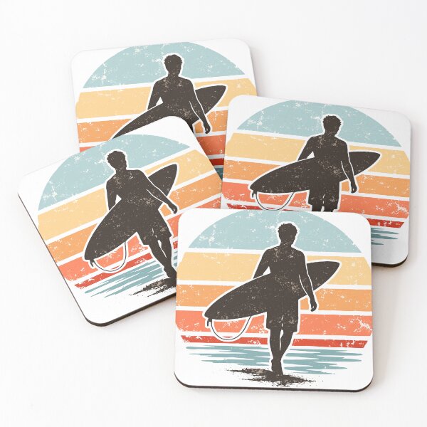 Item preview, Vintage Retro Surfer Sunset Silhouette designed and sold by WavesStation.