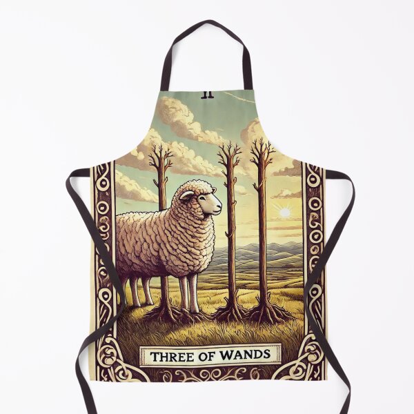 Item preview, Sheepism Tarot – Three of Wands designed and sold by Thpoar.