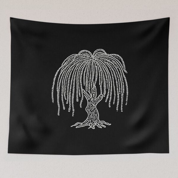 Item preview, Weeping Willow Tree Melancholy Dot Art designed and sold by ConcienciaEco.
