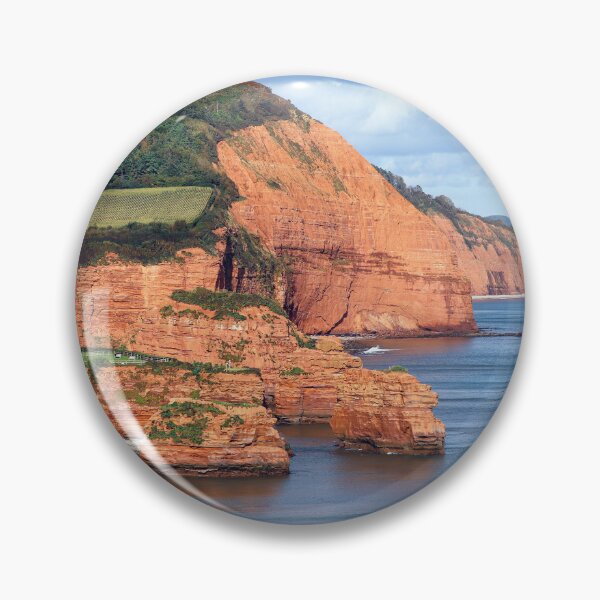 Item preview, Ladram Bay Jurassic Coast Photograph | Red Sandstone Sea Stacks, Devon Coastal Landscape designed and sold by leonwoods.