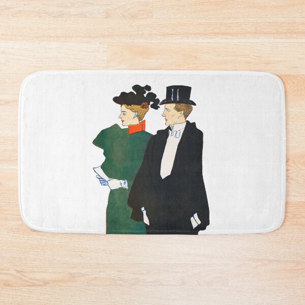Item preview, Vintage Edward Penfield Lady & Gentleman illustration. designed and sold by Shoot-The-Moon.