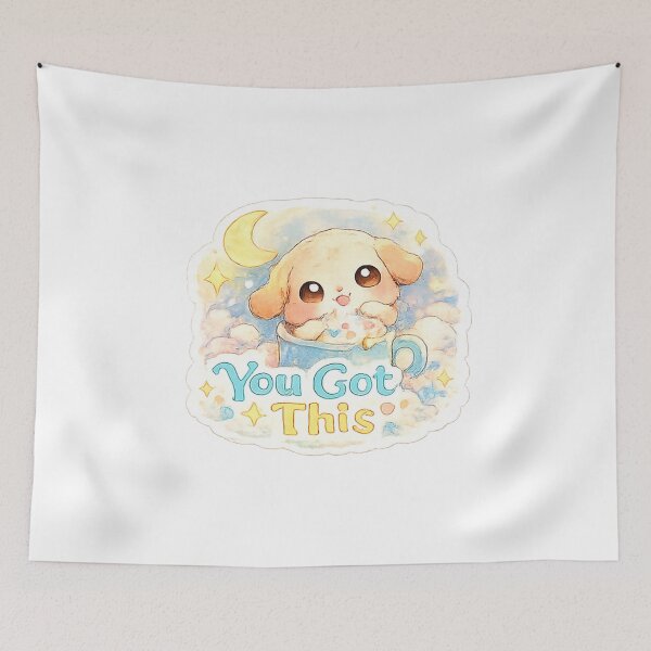 Item preview, You Got This – Cute Puppy Motivation Sticker | Pastel Aesthetic designed and sold by AmRishi.