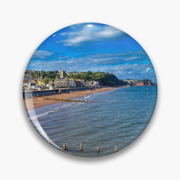 Item preview, Teignmouth Seafront Devon Photograph | Sunny Beachfront, Promenade & Coastal Landscape designed and sold by leonwoods.