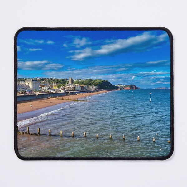Item preview, Teignmouth Seafront Devon Photograph | Sunny Beachfront, Promenade & Coastal Landscape designed and sold by leonwoods.