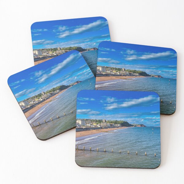 Item preview, Teignmouth Seafront Devon Photograph | Sunny Beachfront, Promenade & Coastal Landscape designed and sold by leonwoods.