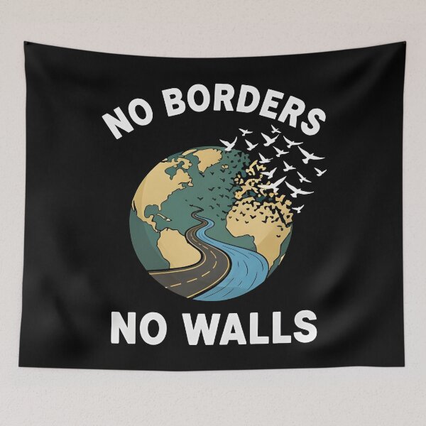 Item preview, No Borders, No walls designed and sold by Uglyandcute.