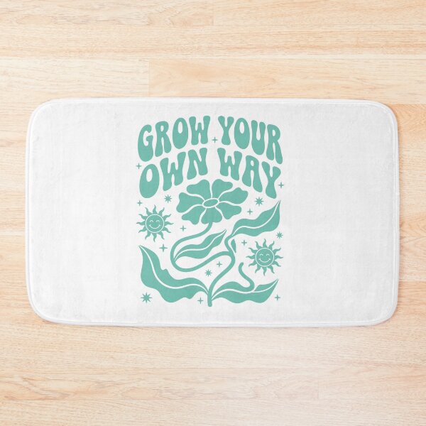 Item preview, Grow Your Own Way – Groovy Retro Floral Quote Art designed and sold by andry01.