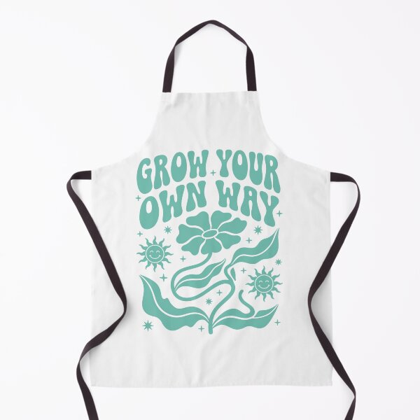 Item preview, Grow Your Own Way – Groovy Retro Floral Quote Art designed and sold by andry01.