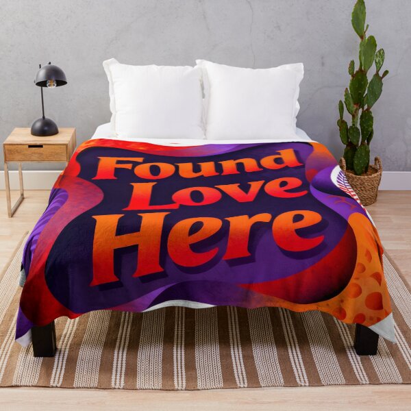 Item preview, Found Love Here | Purple & Orange Romance Art designed and sold by FreeFromDefault.