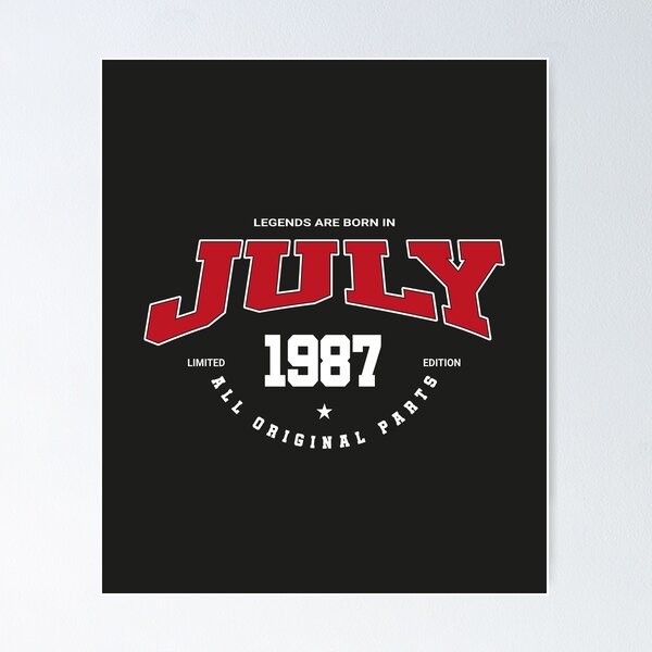 Item preview, July legends 1987 designed and sold by HB Shirts.