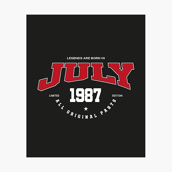 Item preview, July legends 1987 designed and sold by HB Shirts.