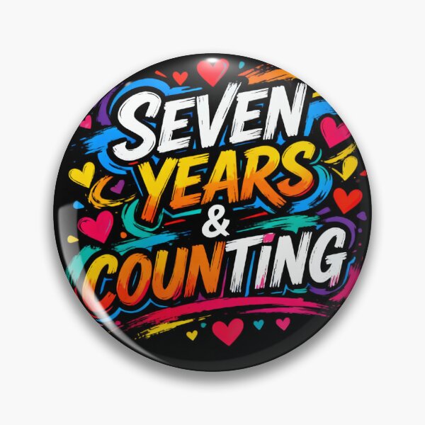 Item preview, Seven Years & Counting – Modern Anniversary Celebration designed and sold by FreeFromDefault.