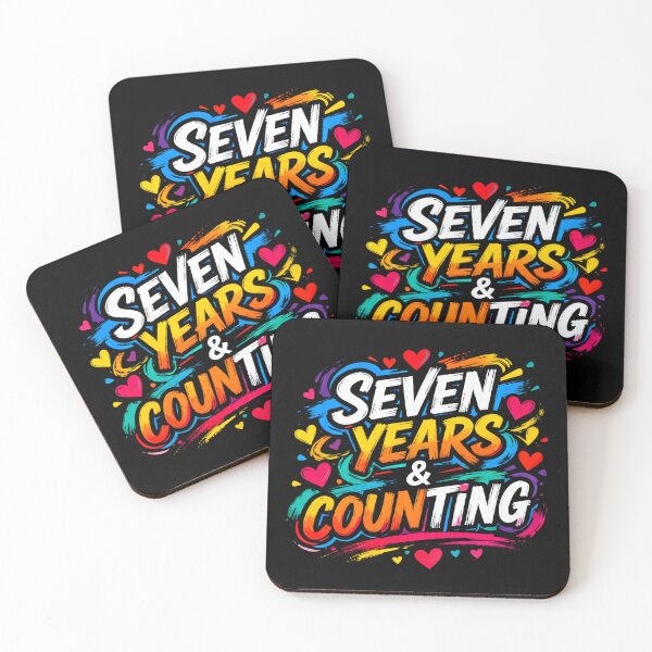 Item preview, Seven Years & Counting – Modern Anniversary Celebration designed and sold by FreeFromDefault.