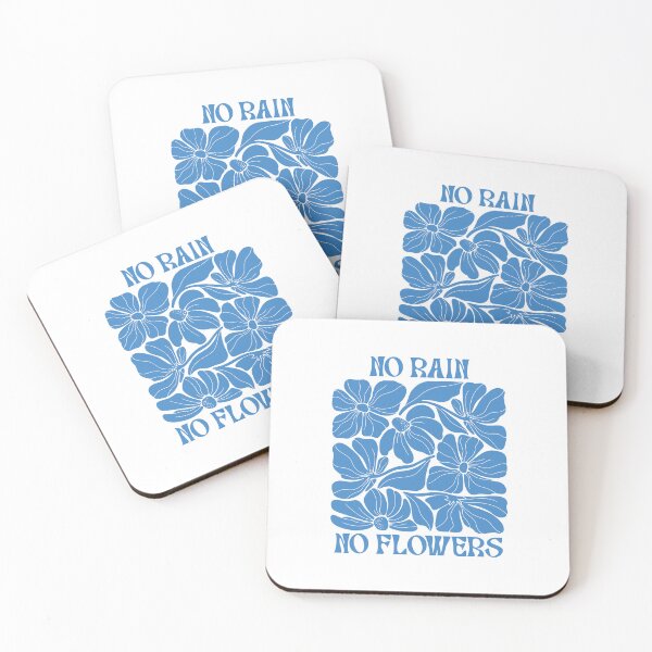 Item preview, No Rain No Flowers – Retro Floral Motivation Art designed and sold by andry01.