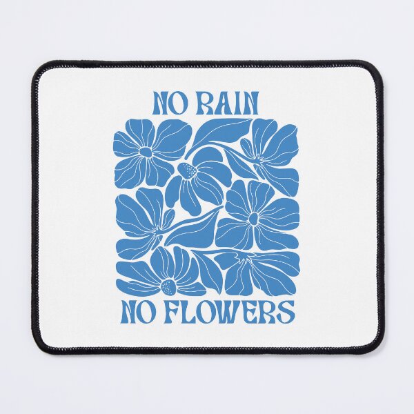 Item preview, No Rain No Flowers – Retro Floral Motivation Art designed and sold by andry01.