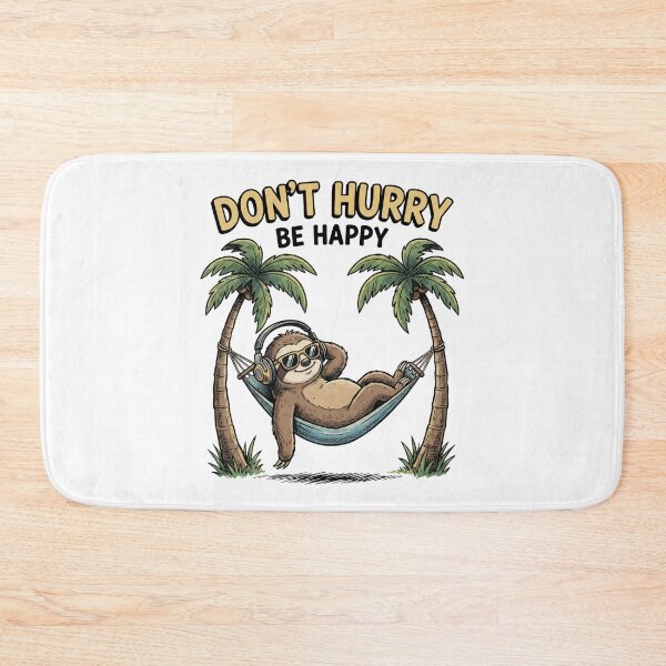 Item preview, Don't Hurry Be Happy Funny Sloth Vintage designed and sold by Fenay Designs.