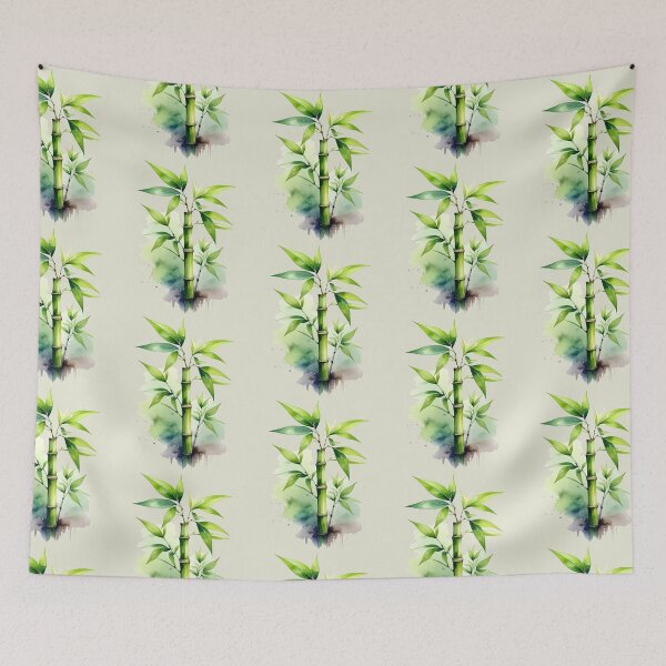 Item preview, Green bamboo in watercolors designed and sold by LiskoDesign.