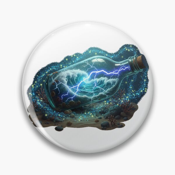 Item preview, The Captured Tempest | Pirate  Storm in a Bottle | Abyssal Magic Art designed and sold by Thaliandra.