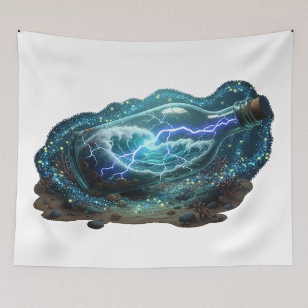 Item preview, The Captured Tempest | Pirate  Storm in a Bottle | Abyssal Magic Art designed and sold by Thaliandra.