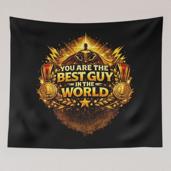 Item preview, You Are The Best Guy In The World – Powerful Gold Motivational Design for Confident Men, Perfect Gift for Boyfriend, Husband, Dad & Gym Lovers designed and sold by QYNOX.