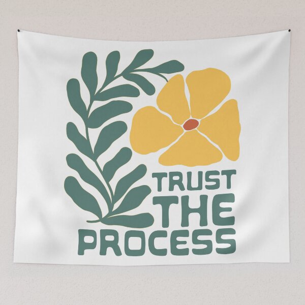 Item preview, Trust the Process – Retro Floral Motivation Art designed and sold by andry01.